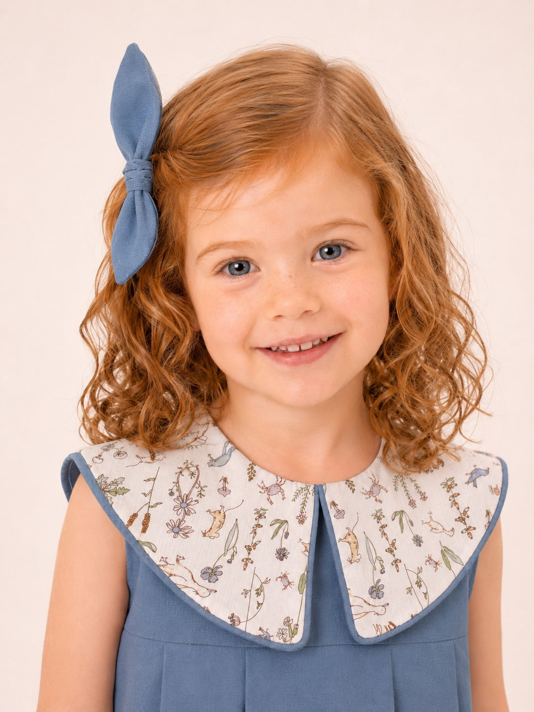 Lucia Mini Blue Bow Hair Tie